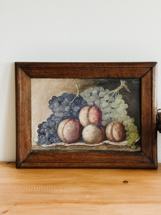 Antique English Oil Painting on Slate