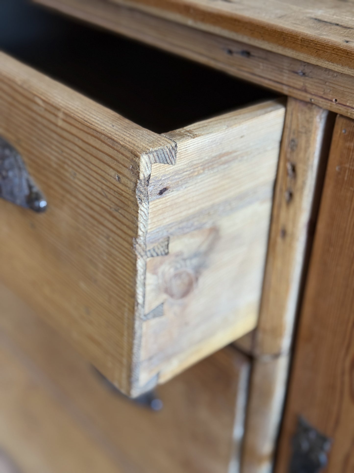 Antique English Pine Sideboard
