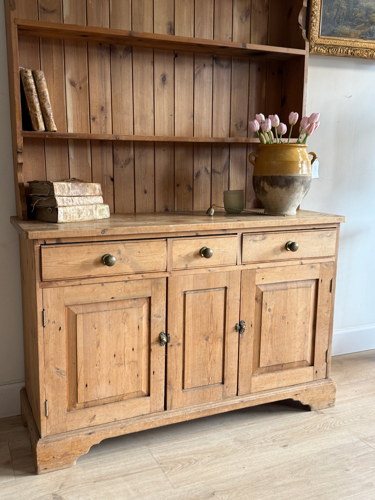 Antique English Pine Hutch