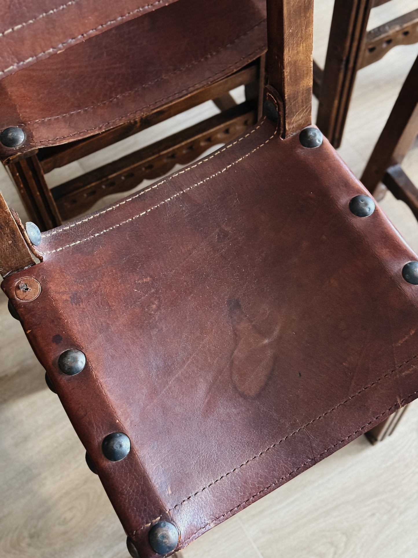 Set of Six Antique Spanish Dining Chairs