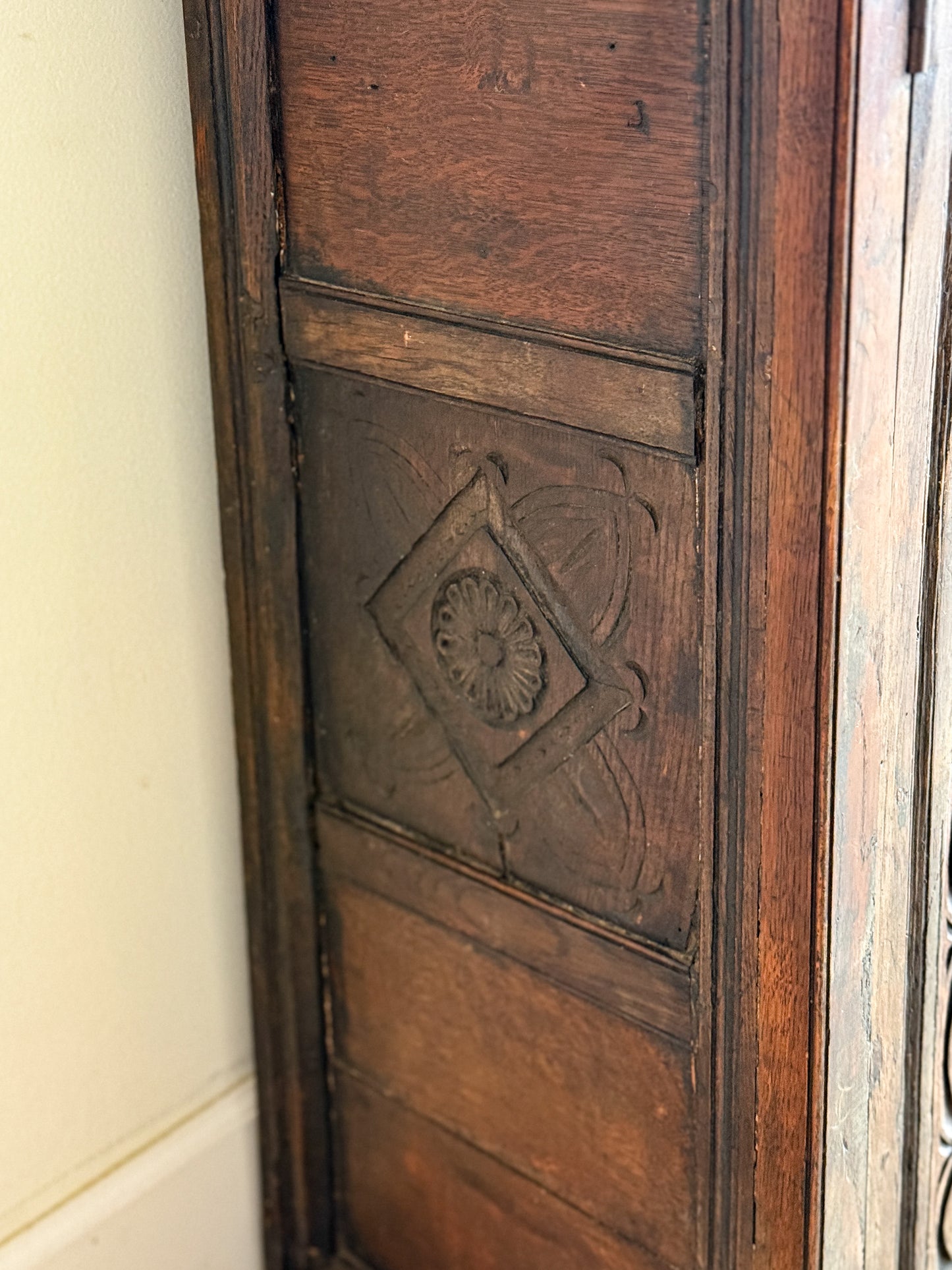 Antique English Charles Regina Cupboard