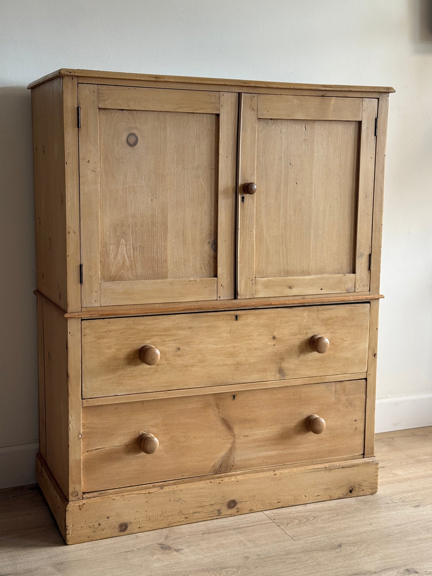 Small Antique English Pine Hutch