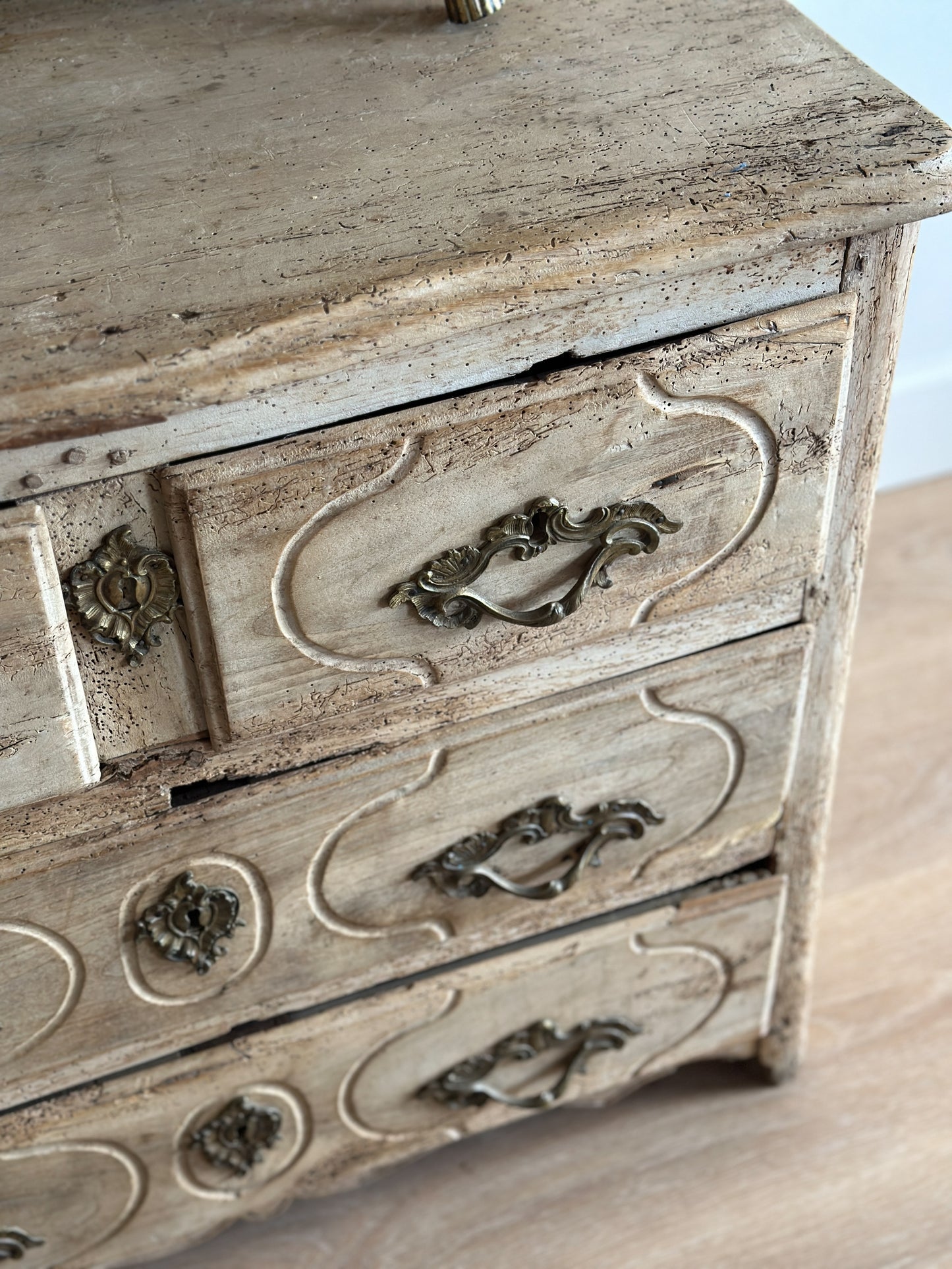 18th Century French Bleached Commode/Chest of Drawers