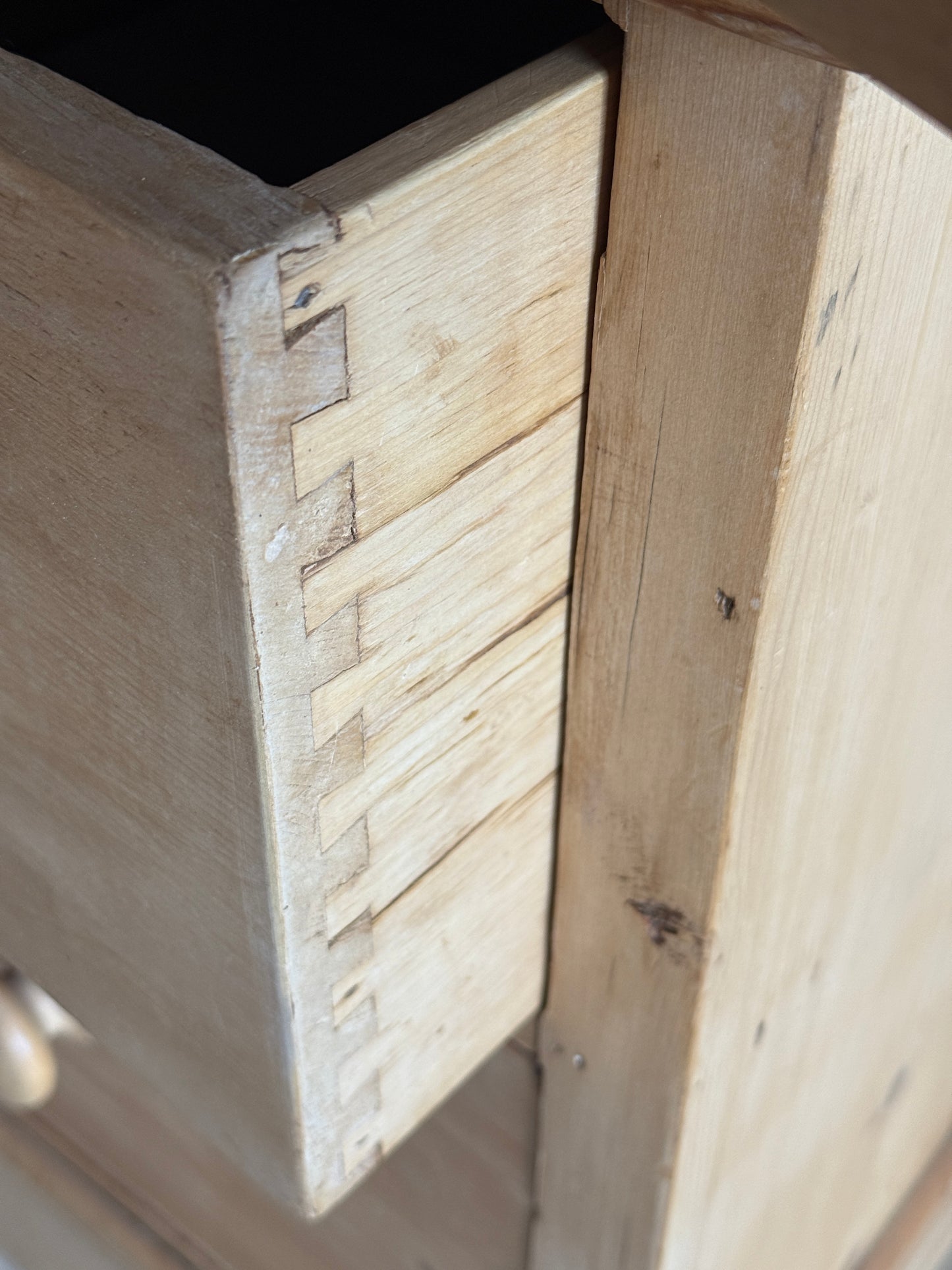 Small Antique English Pine Hutch