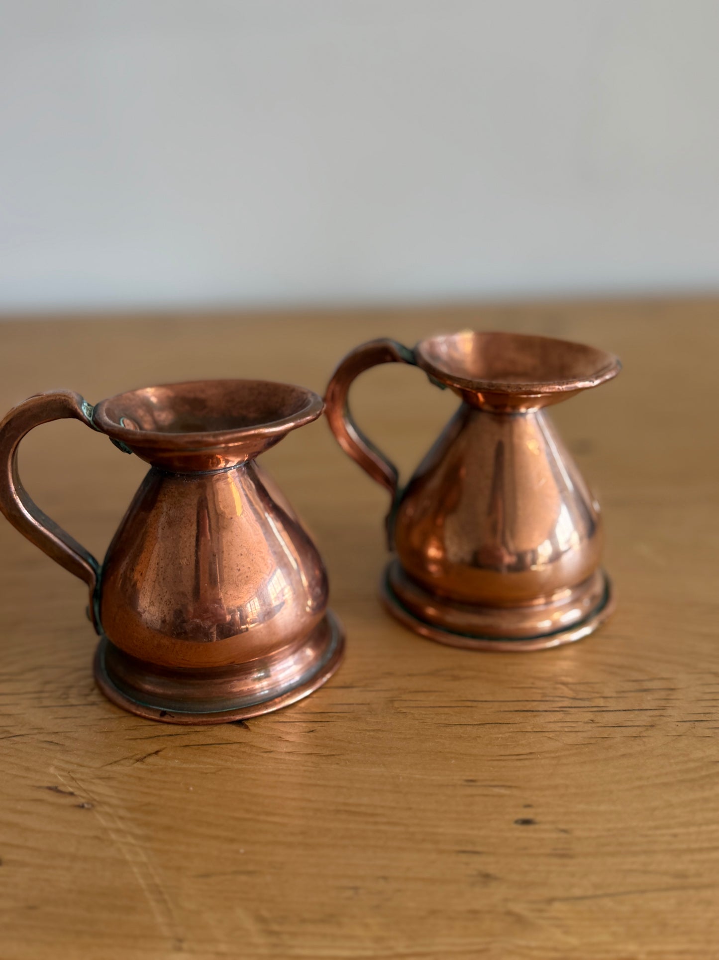 Antique English 1/8 gil Copper Measuring Jug