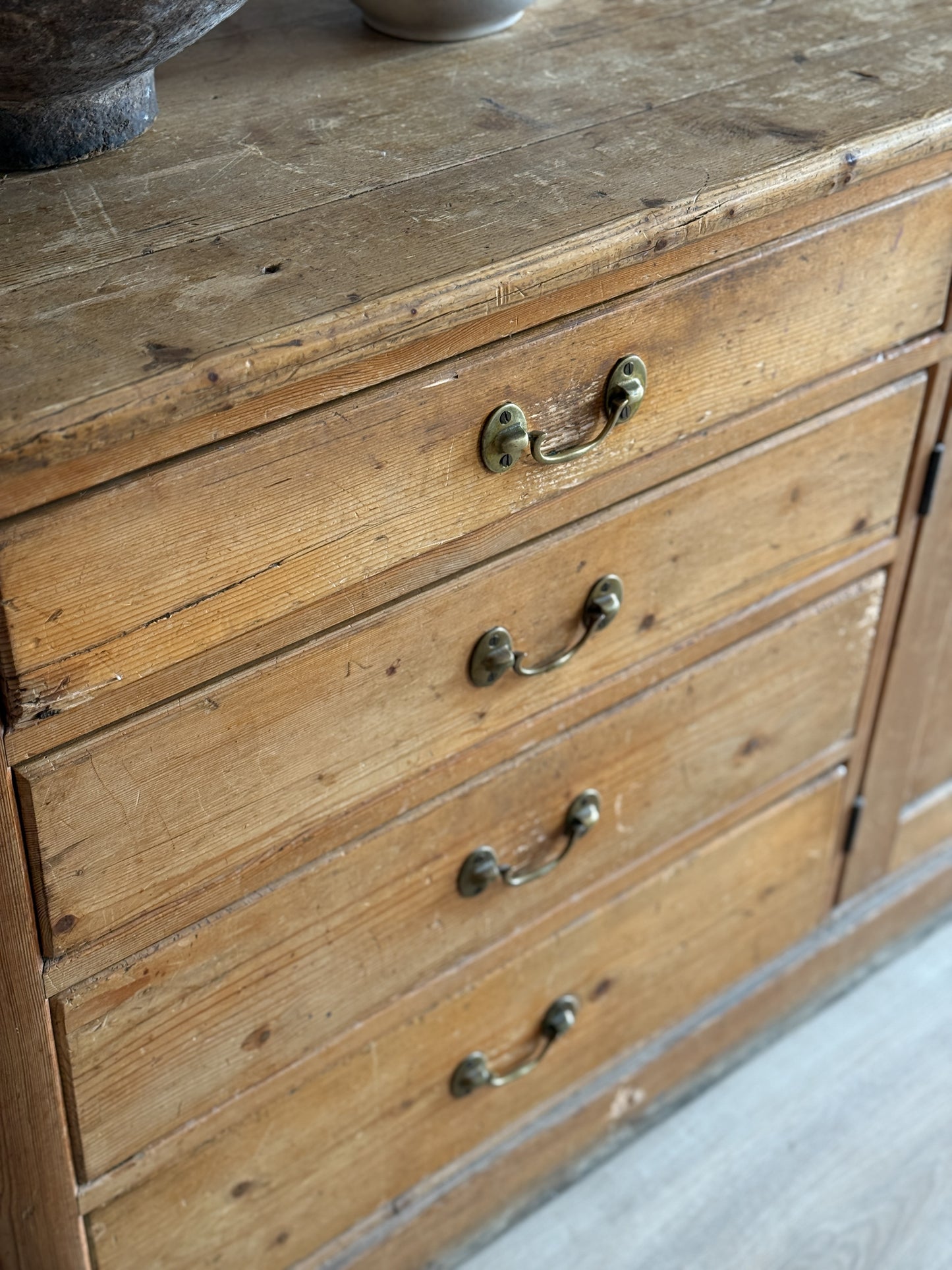 Large Antique English Stepback Hutch
