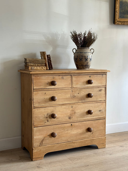 Antique English Pine Dresser/Chest of Drawers
