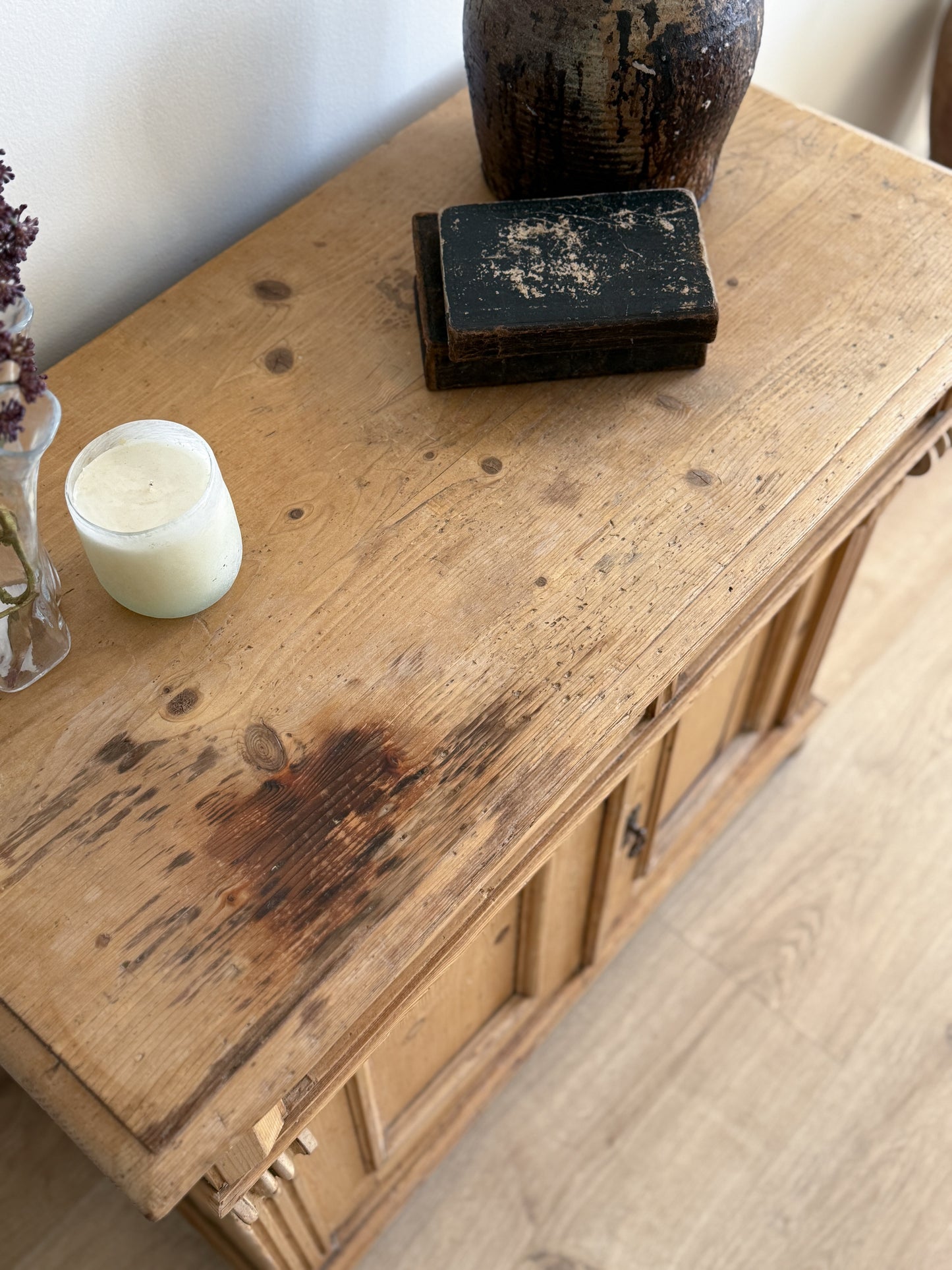 Antique English Pine Sideboard