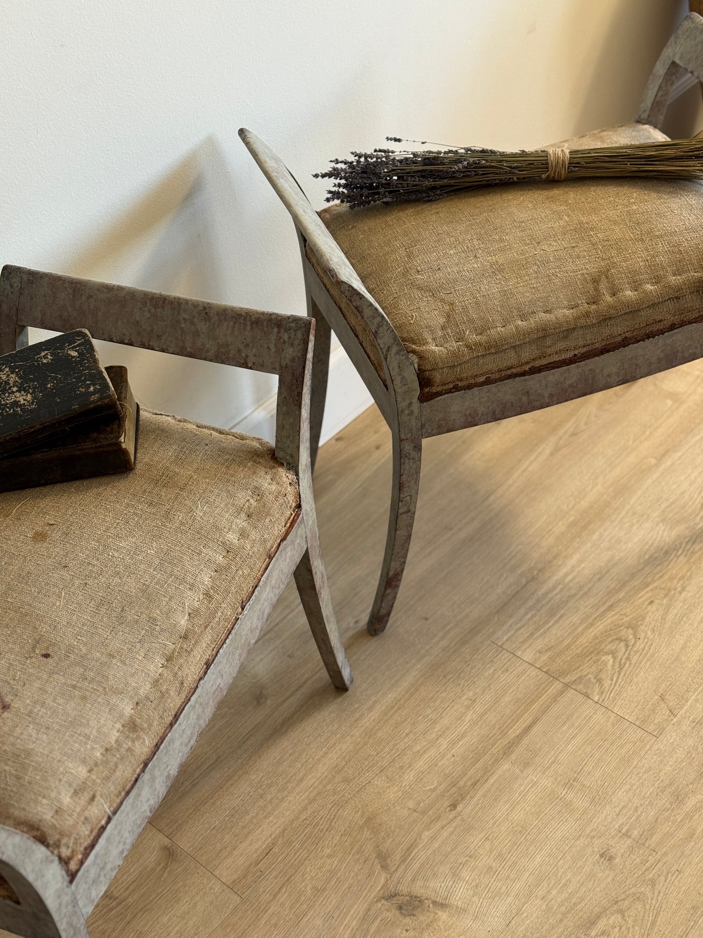 Pair of Swedish Stools/Benches (Tabourets), c.1850