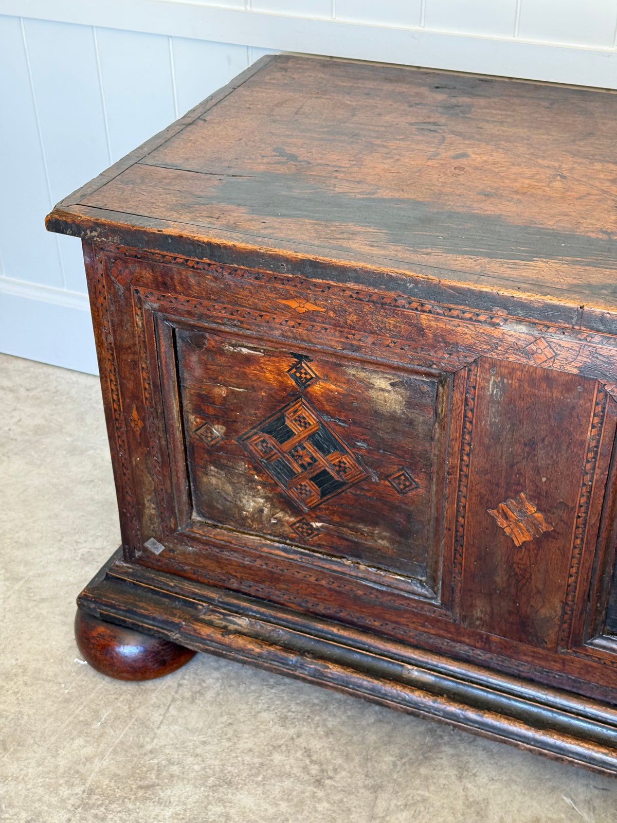 Long 17th Century Italian Walnut Chest