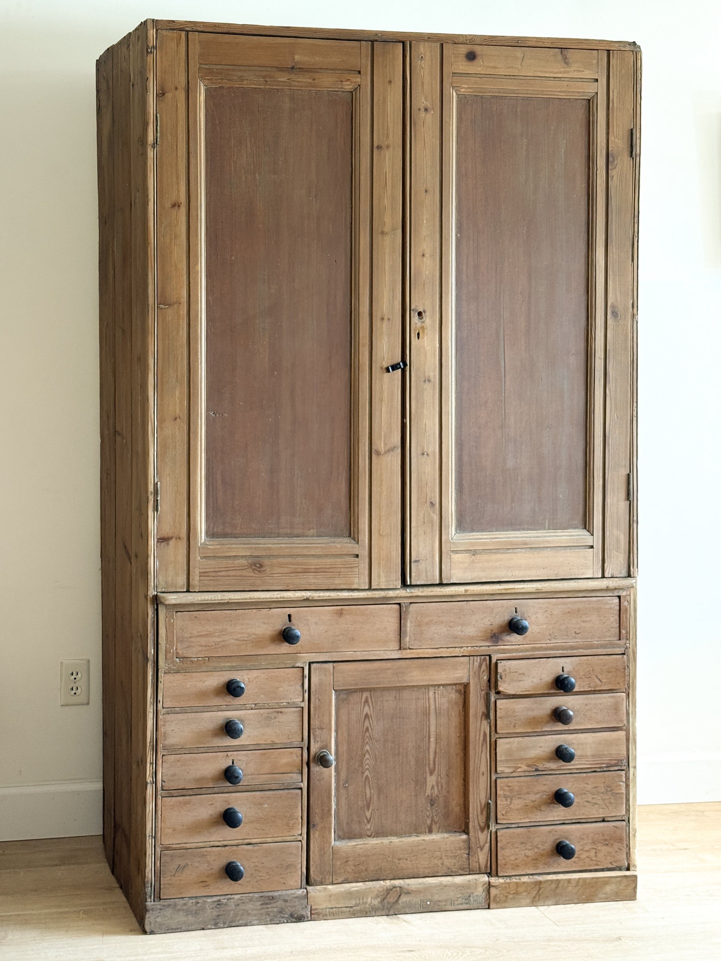 Antique English Pine Housekeeper Cupboard