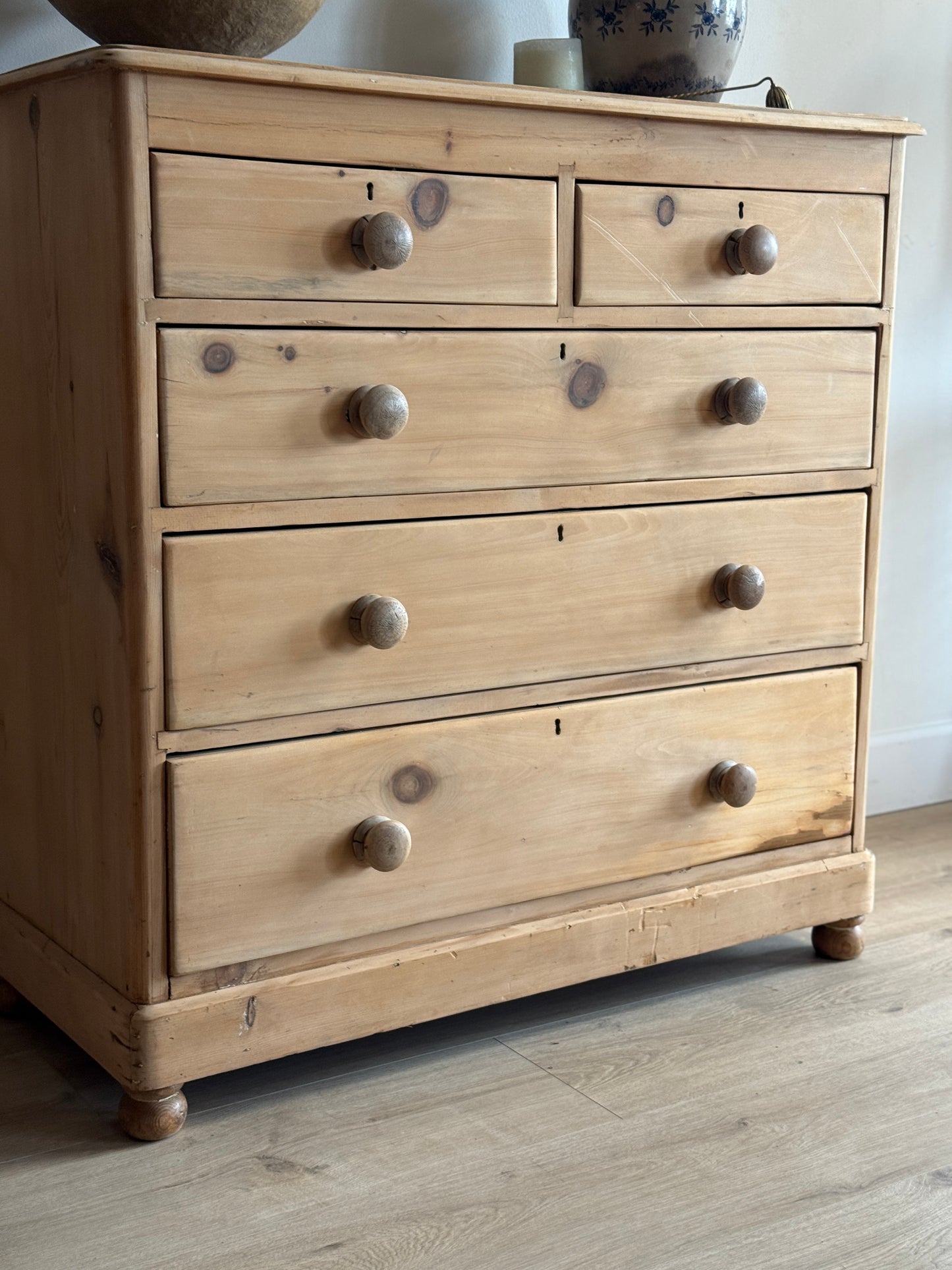 Antique English Pine Dresser/Chest of Drawers