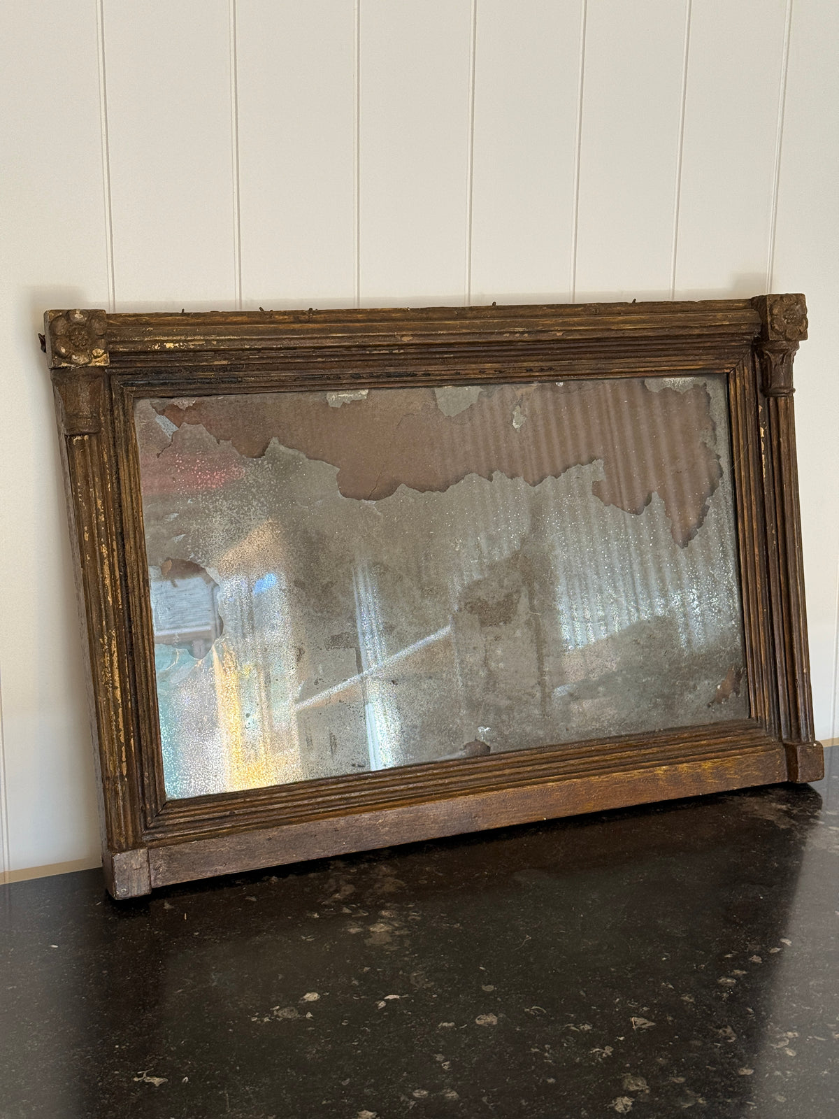 Antique Aged English Mirror
