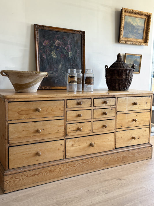 Antique English Pine Sideboard