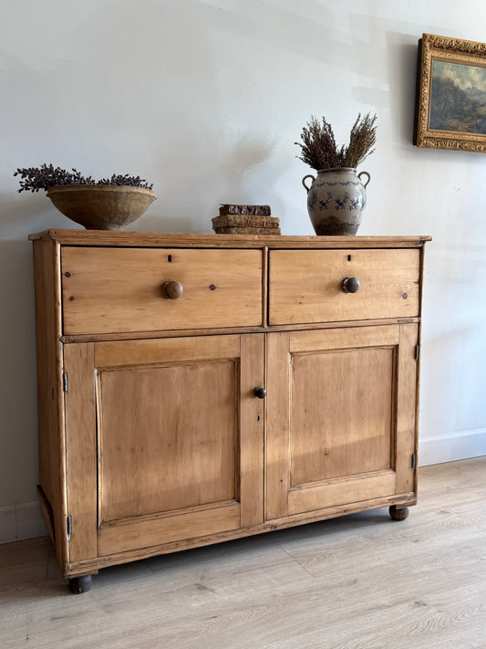 Antique English Sideboard with Deep Drawers