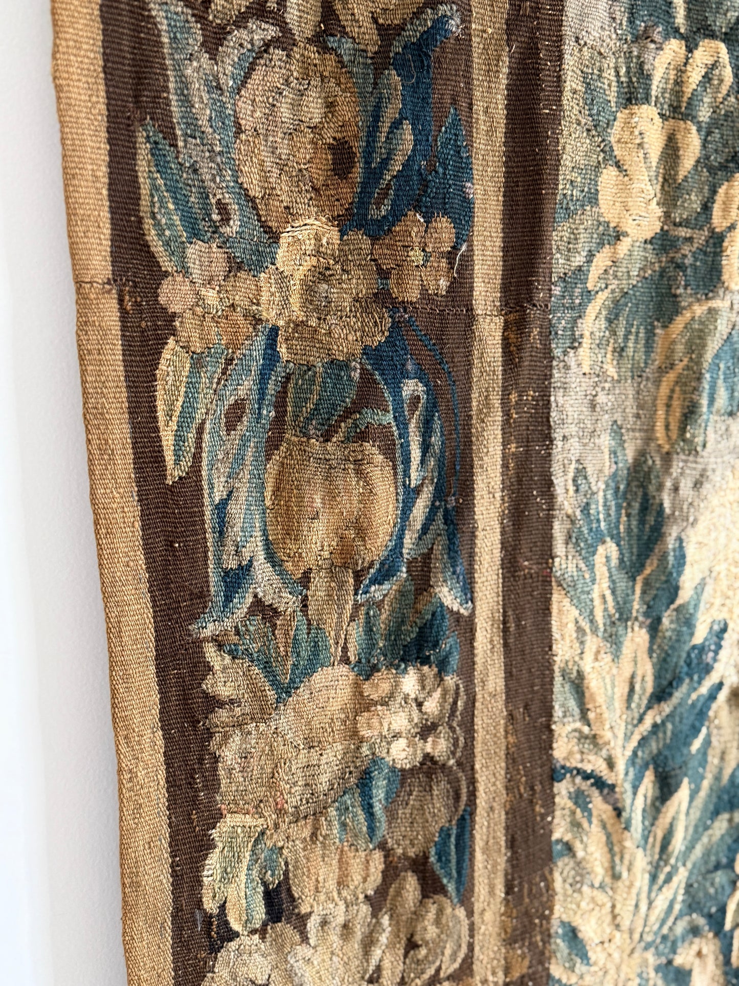 Rare 17th Century French Aubusson Tapestry/Portiere Door Hanging from Correze