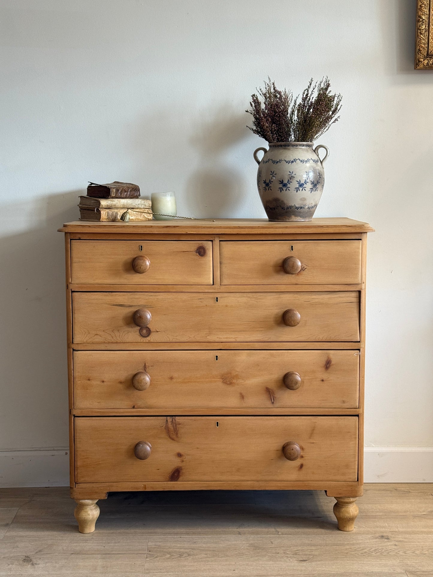 Antique English Pine Dresser/Chest of Drawers