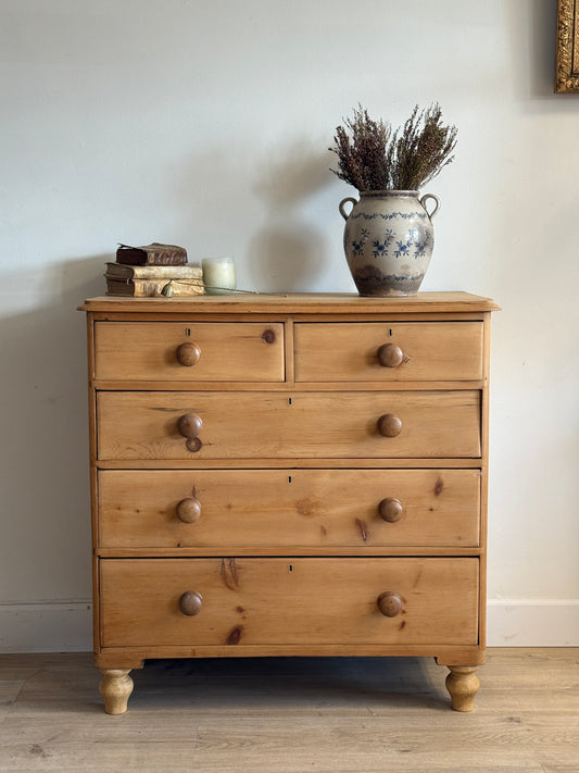 Antique English Pine Dresser/Chest of Drawers