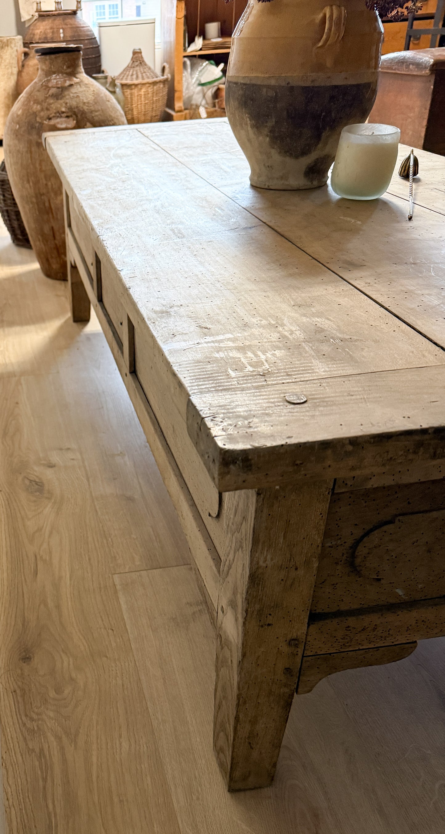 Antique French Oak Coffee Table