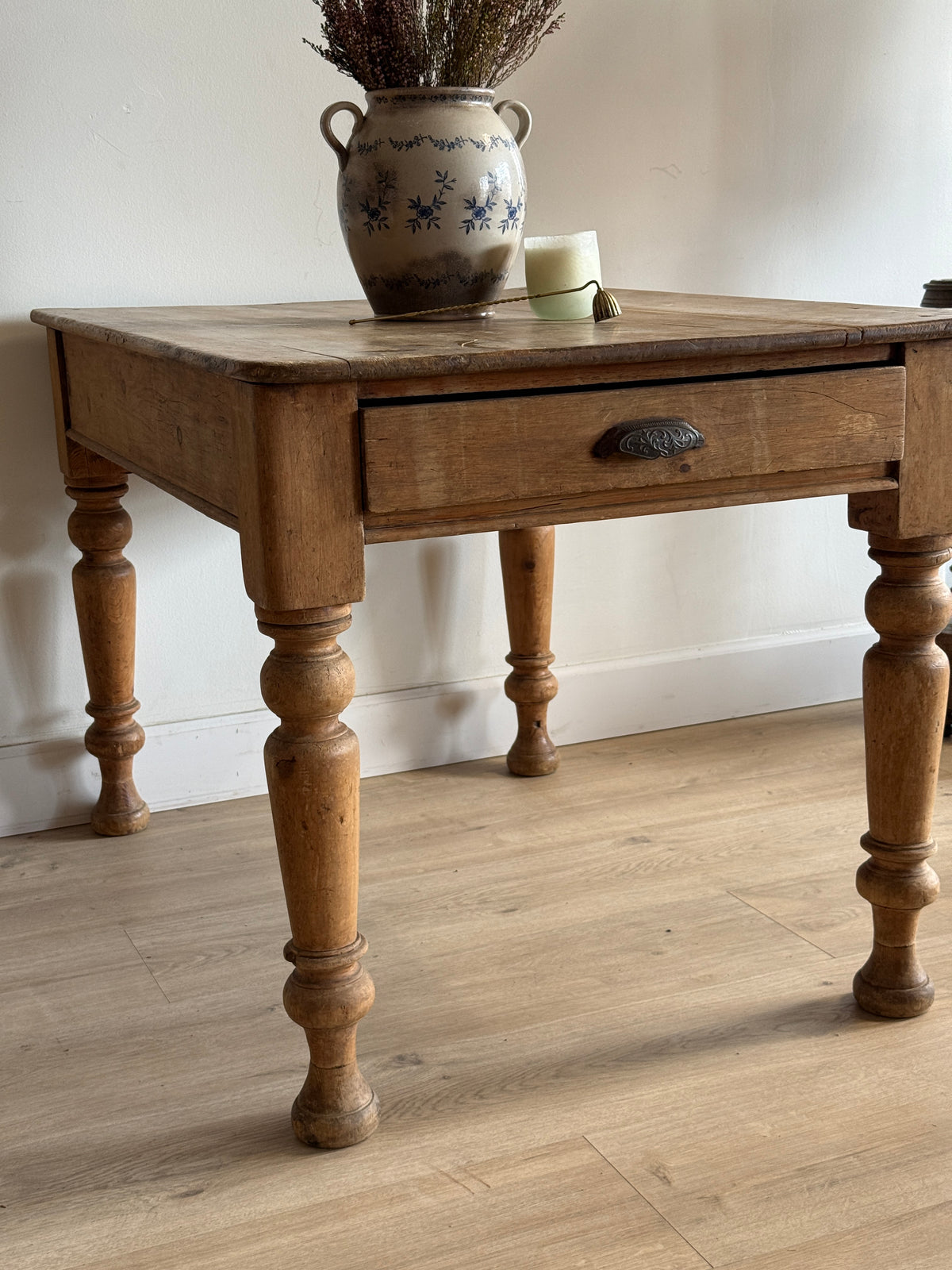 Antique English Pine Dining Table