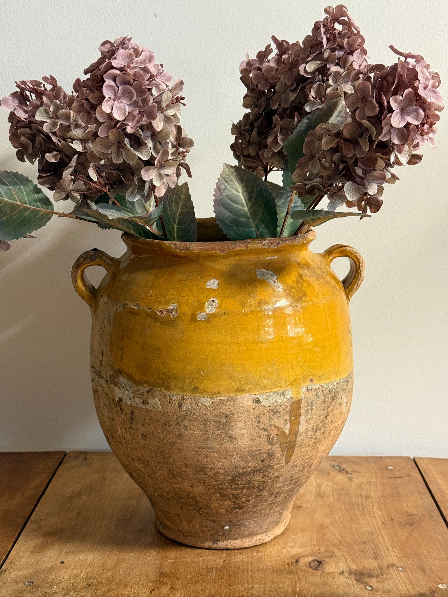 Antique Rare Yellow French Confit Pot
