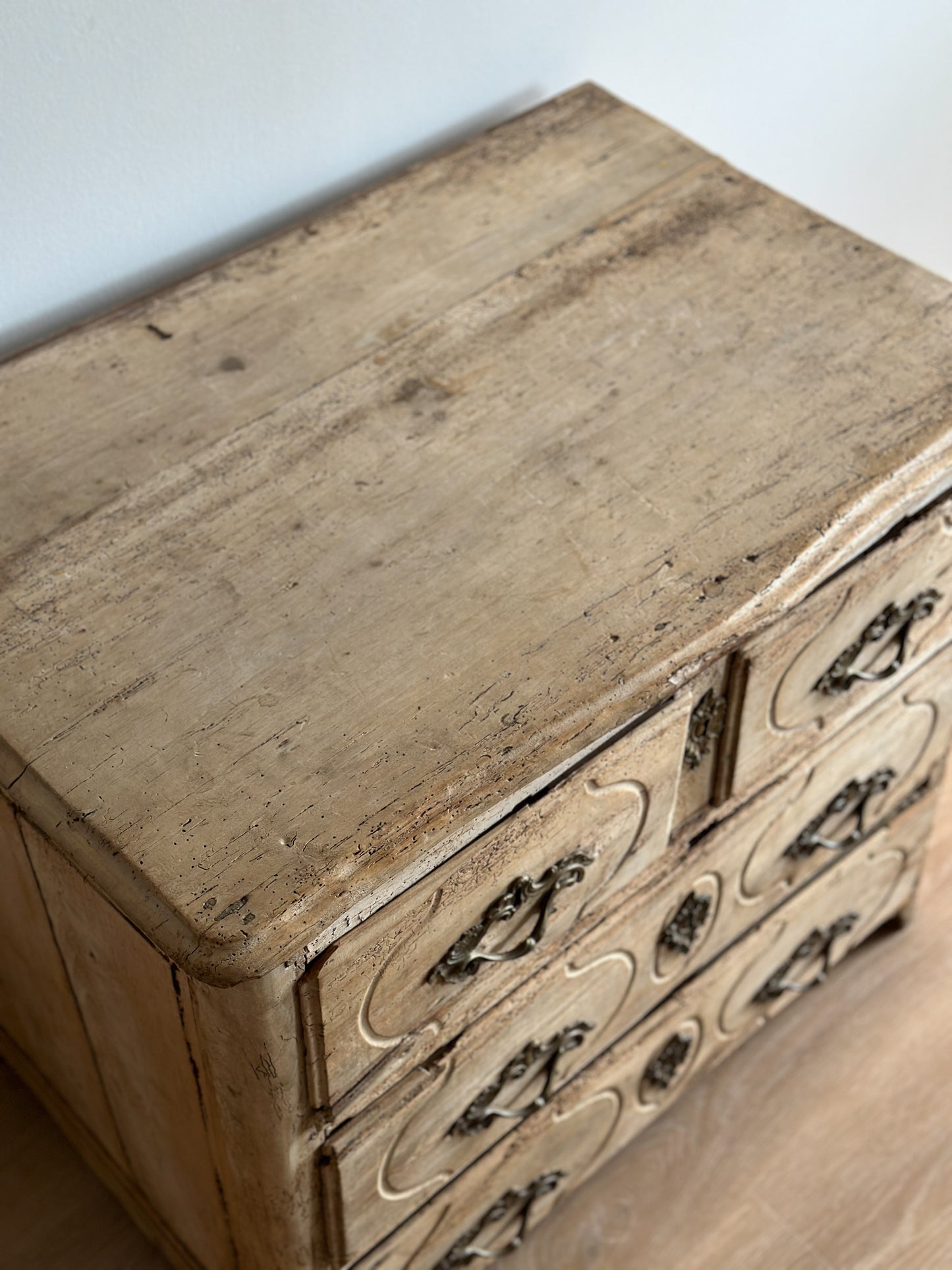 18th Century French Bleached Commode/Chest of Drawers