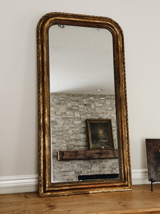 Original Tall Antique French Louis Mirror