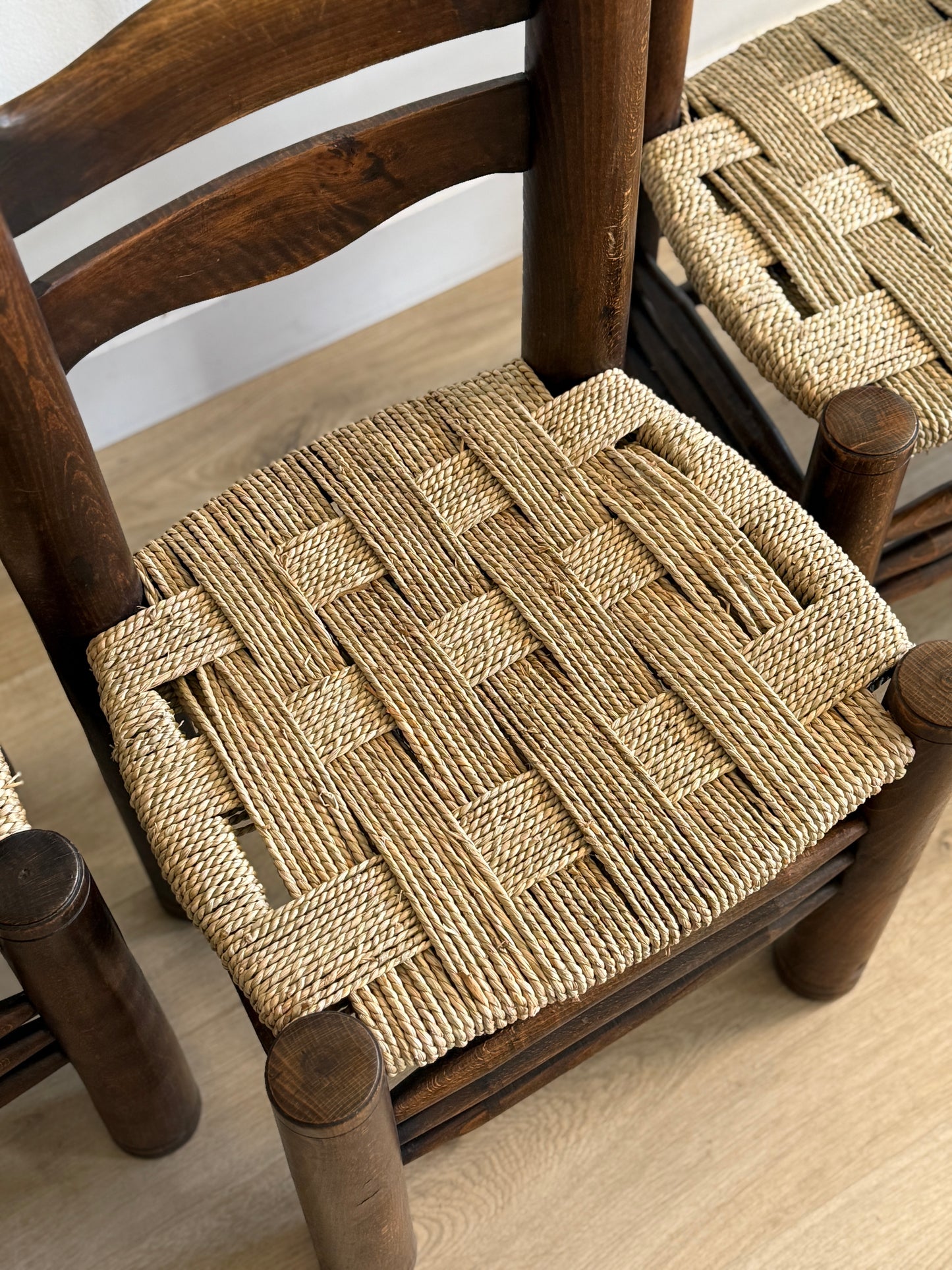 Rare Set of Four Charles Dudouyt Chairs