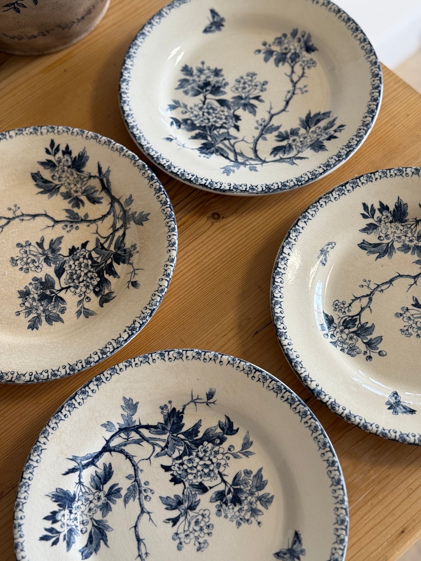 Set of 8 Antique Ironstone Plates