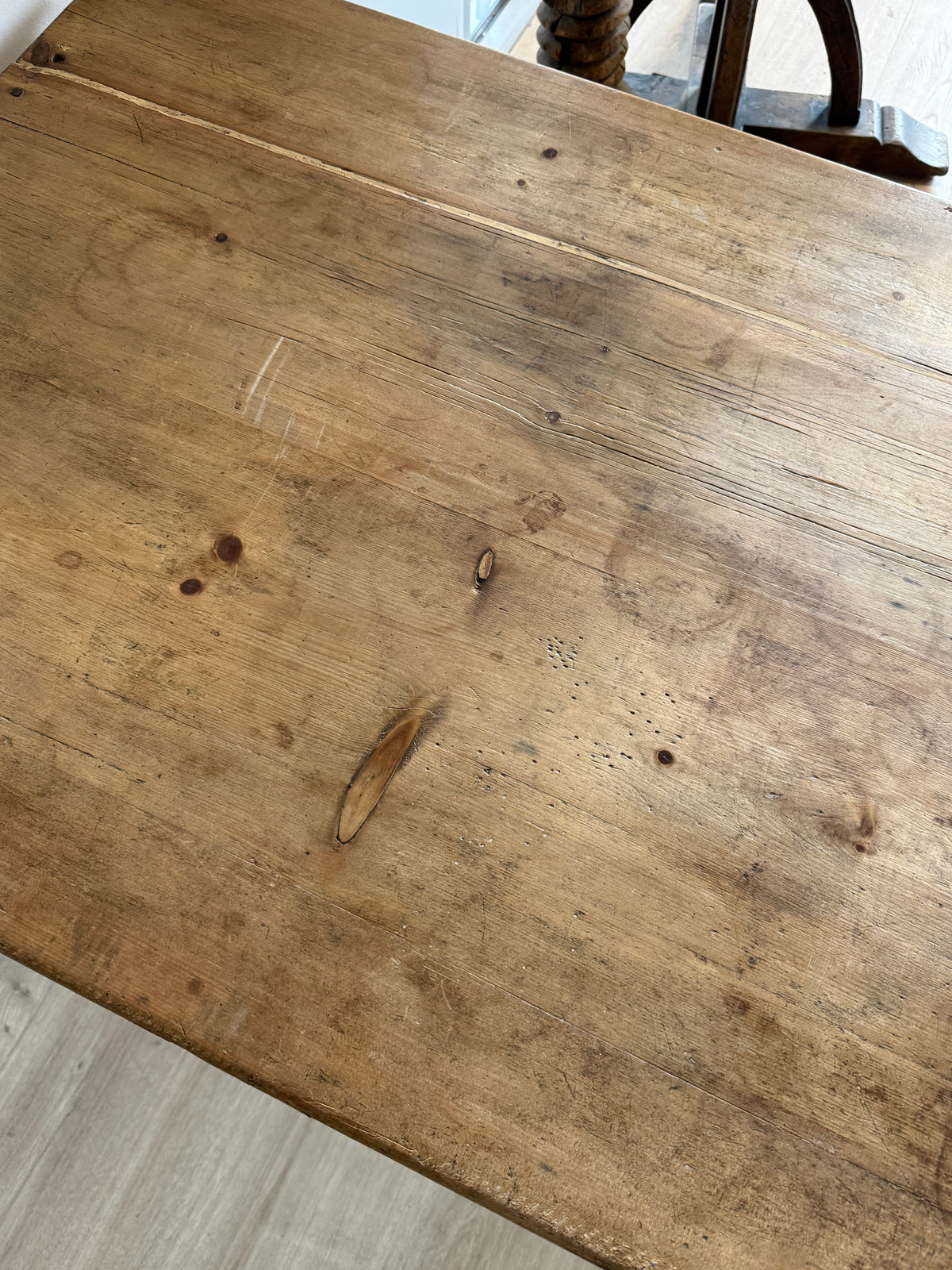 Antique English Pine Dining Table