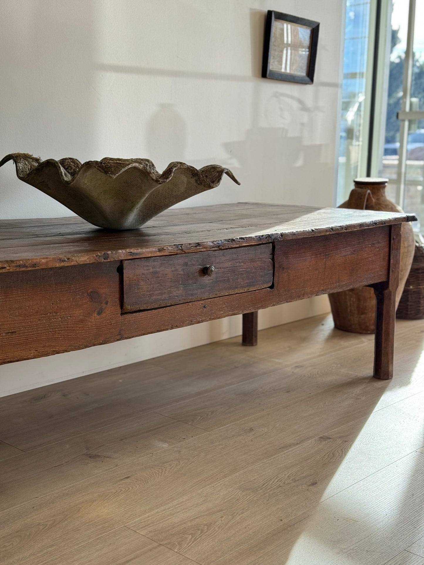 Monumental 19th c. French Walnut Coffee Table