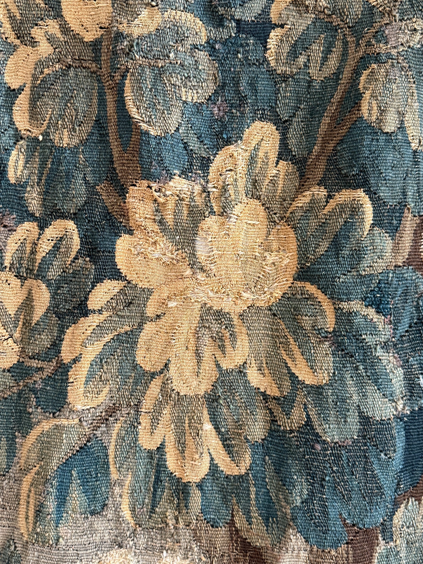 Rare 17th Century French Aubusson Tapestry/Portiere Door Hanging from Correze