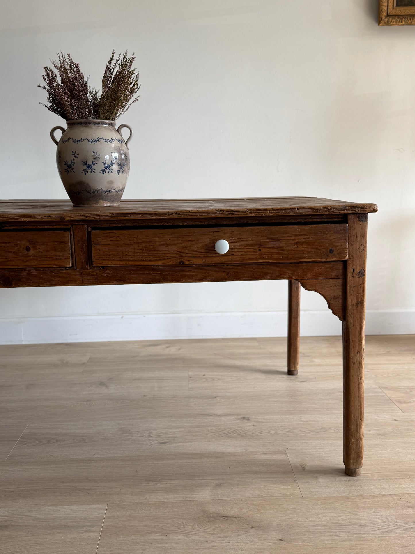 English Victorian Pine Farm Table