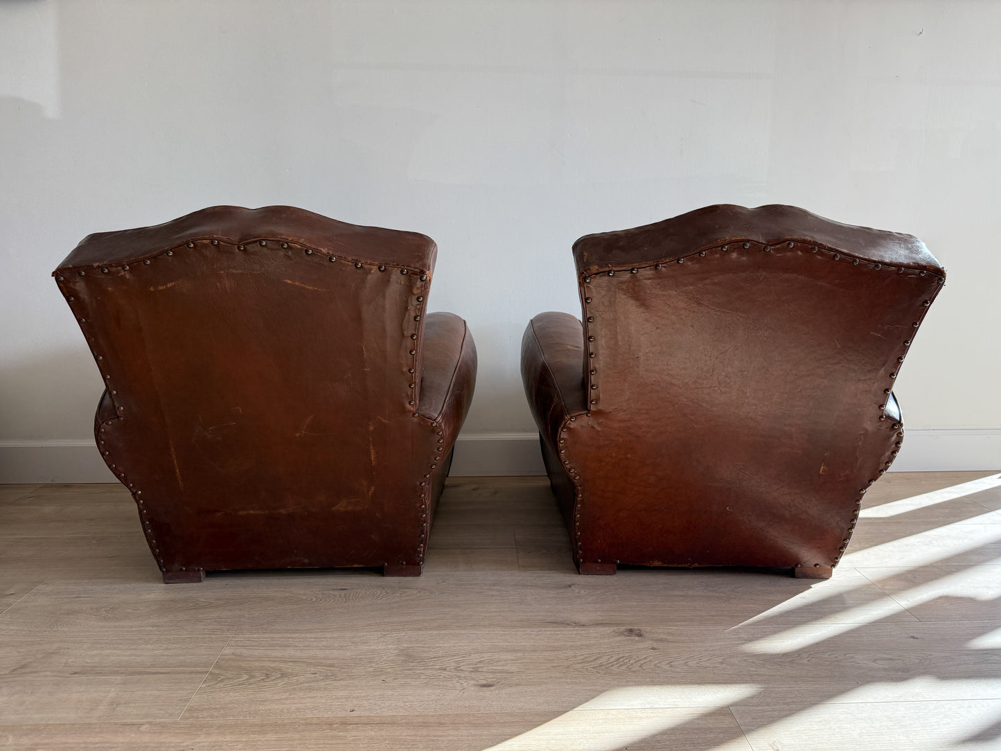 Pair Antique French Moustache Chairs