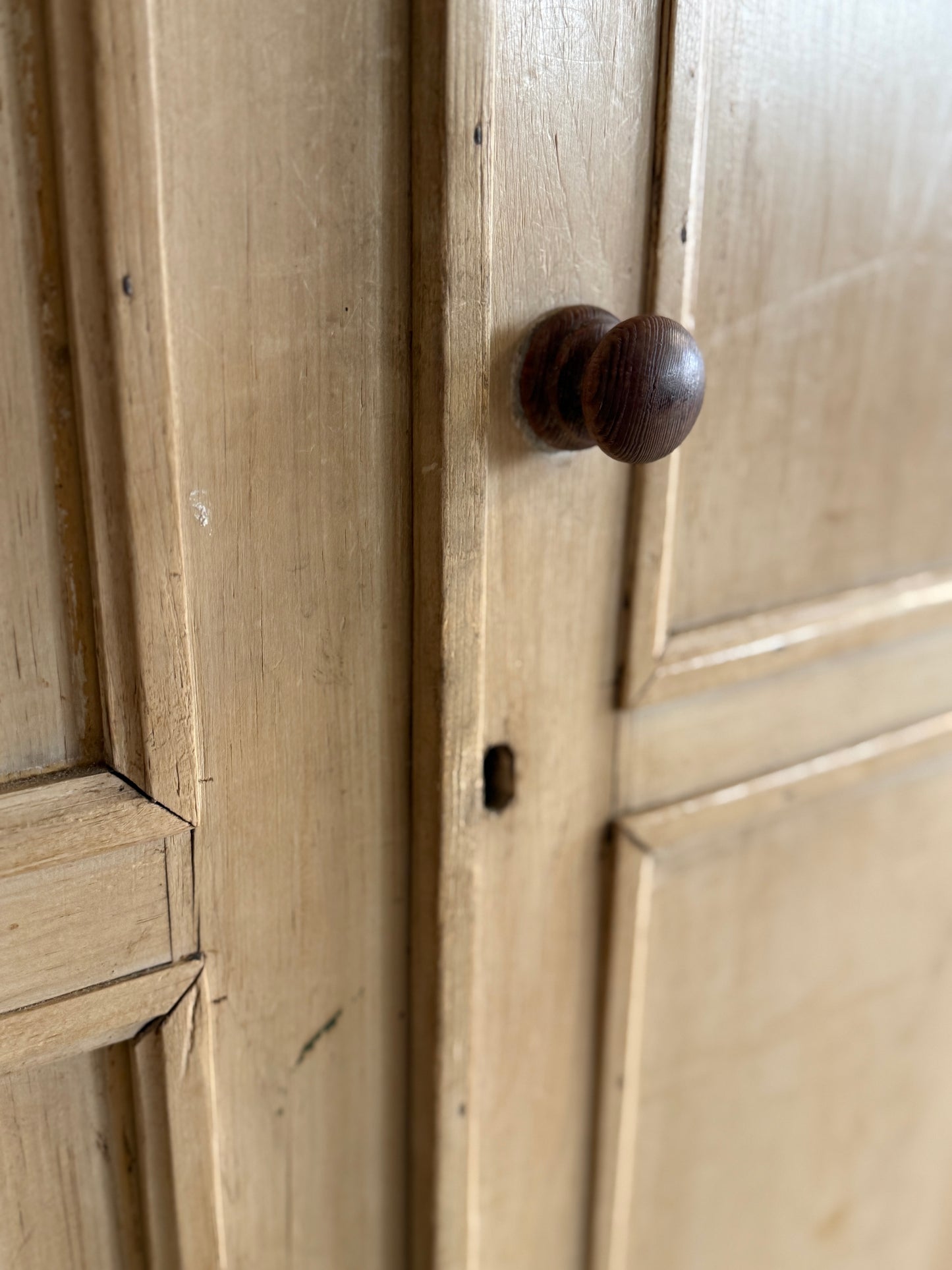 Antique English Pine Larder Cabinet