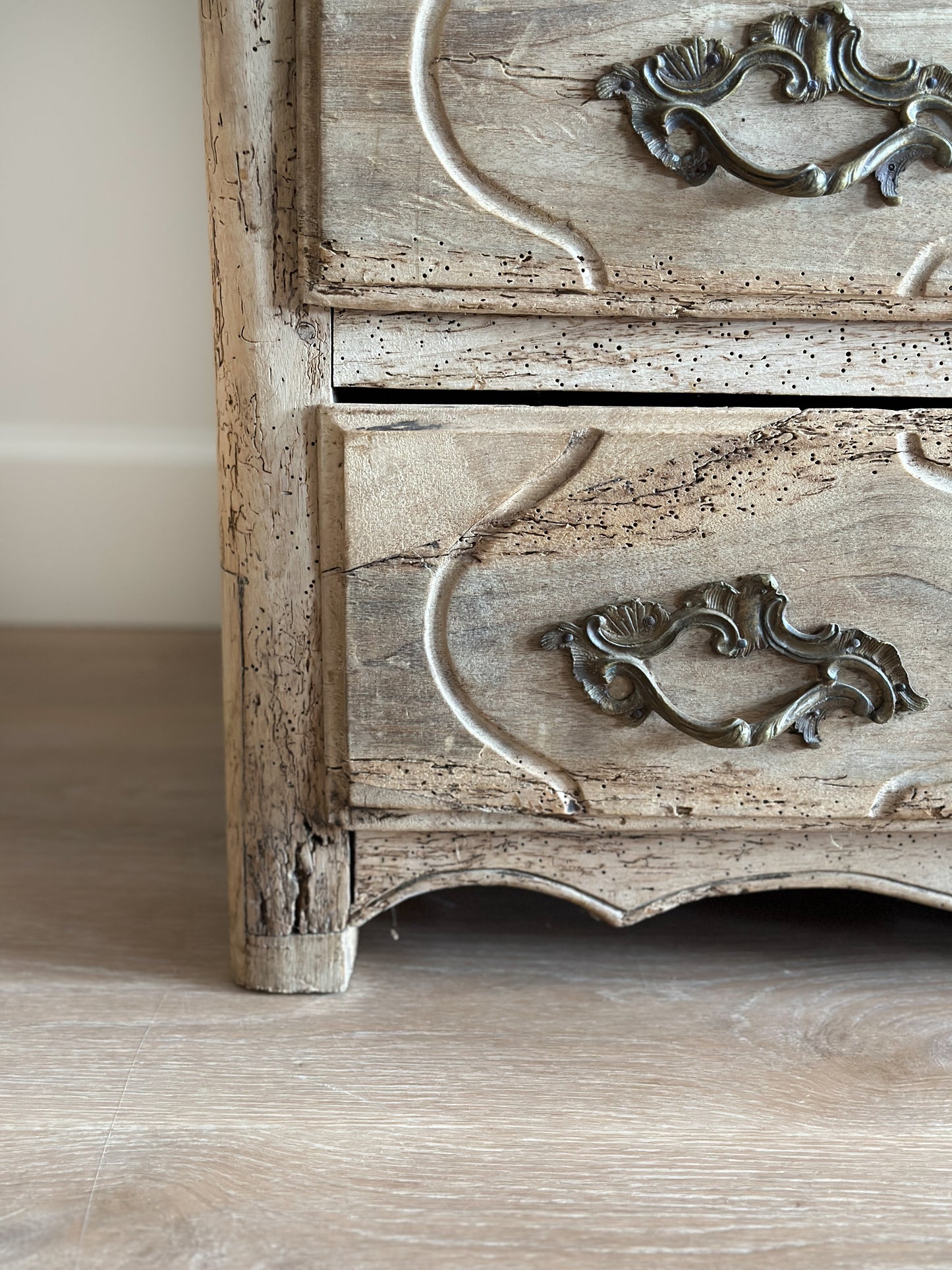 18th Century French Bleached Commode/Chest of Drawers