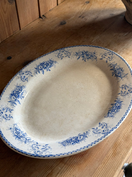 Antique French Transferware Serving Platter