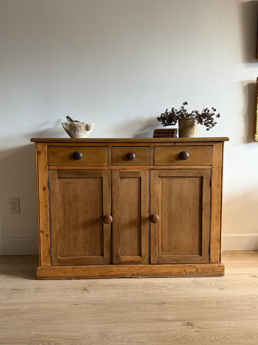Antique English Pine Sideboard