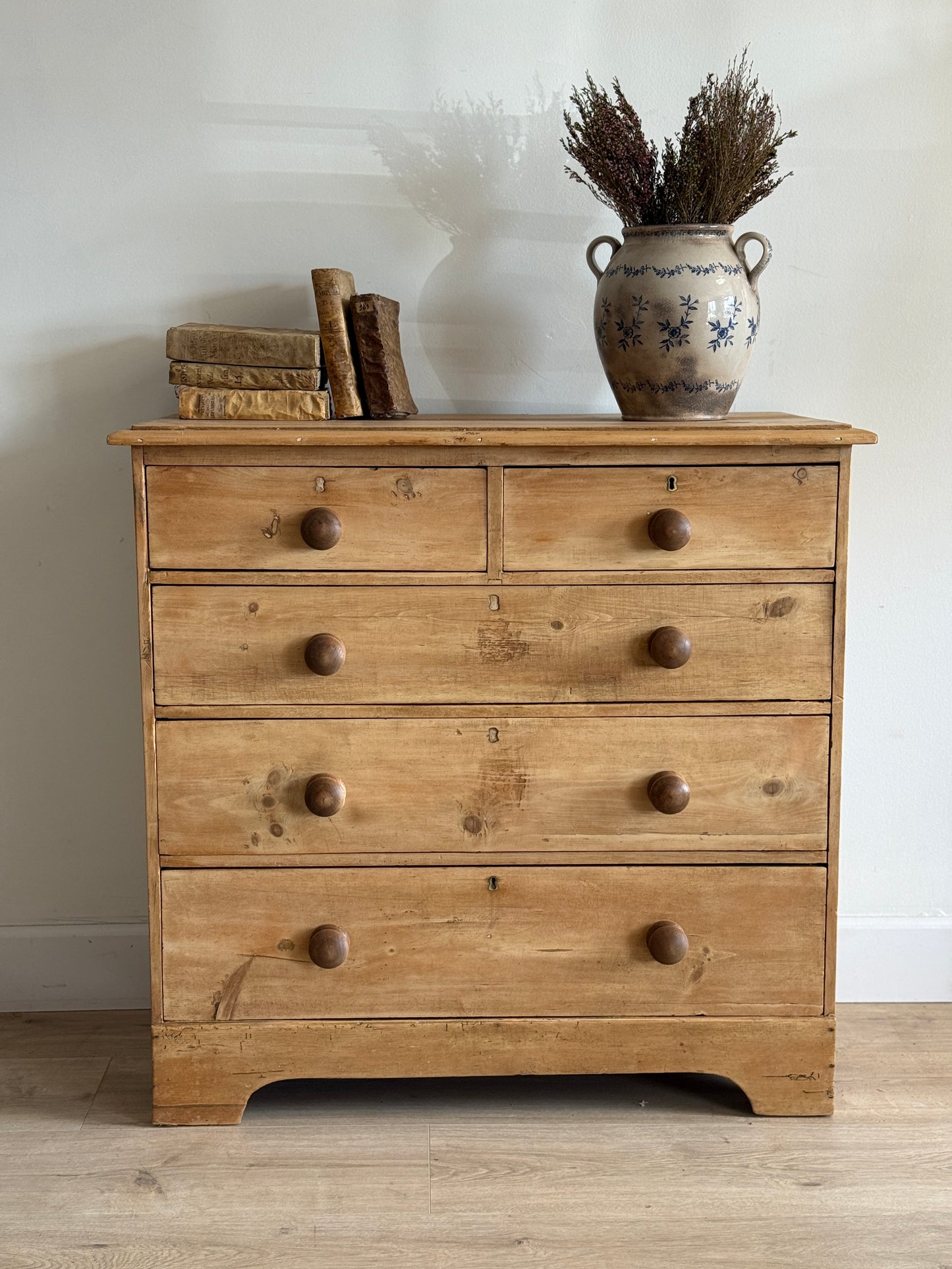 Antique English Pine Dresser/Chest of Drawers