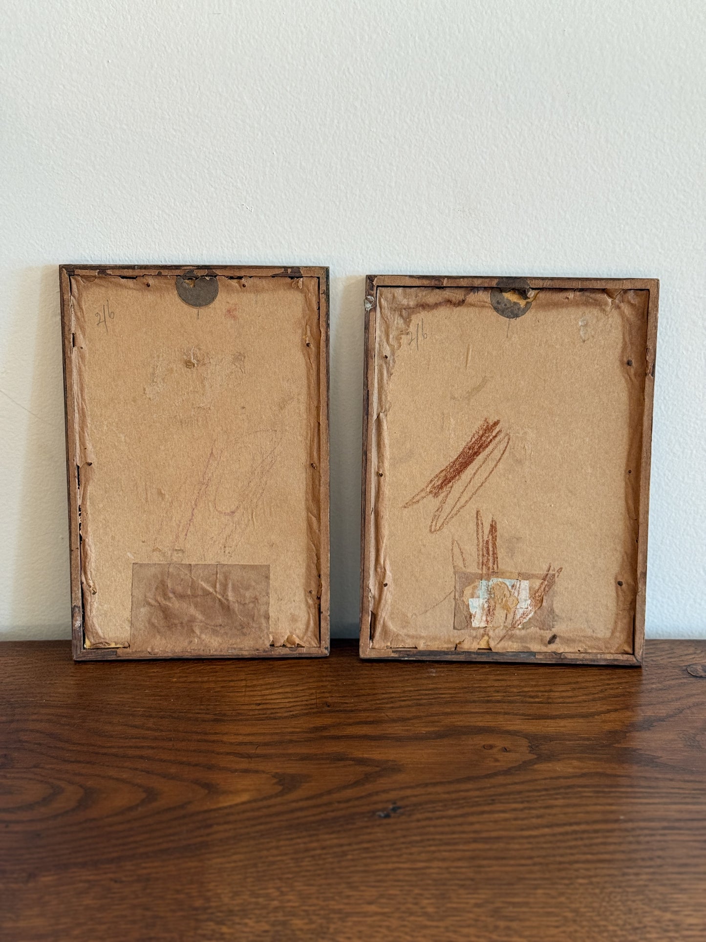 Antique Pair Antique English Paintings