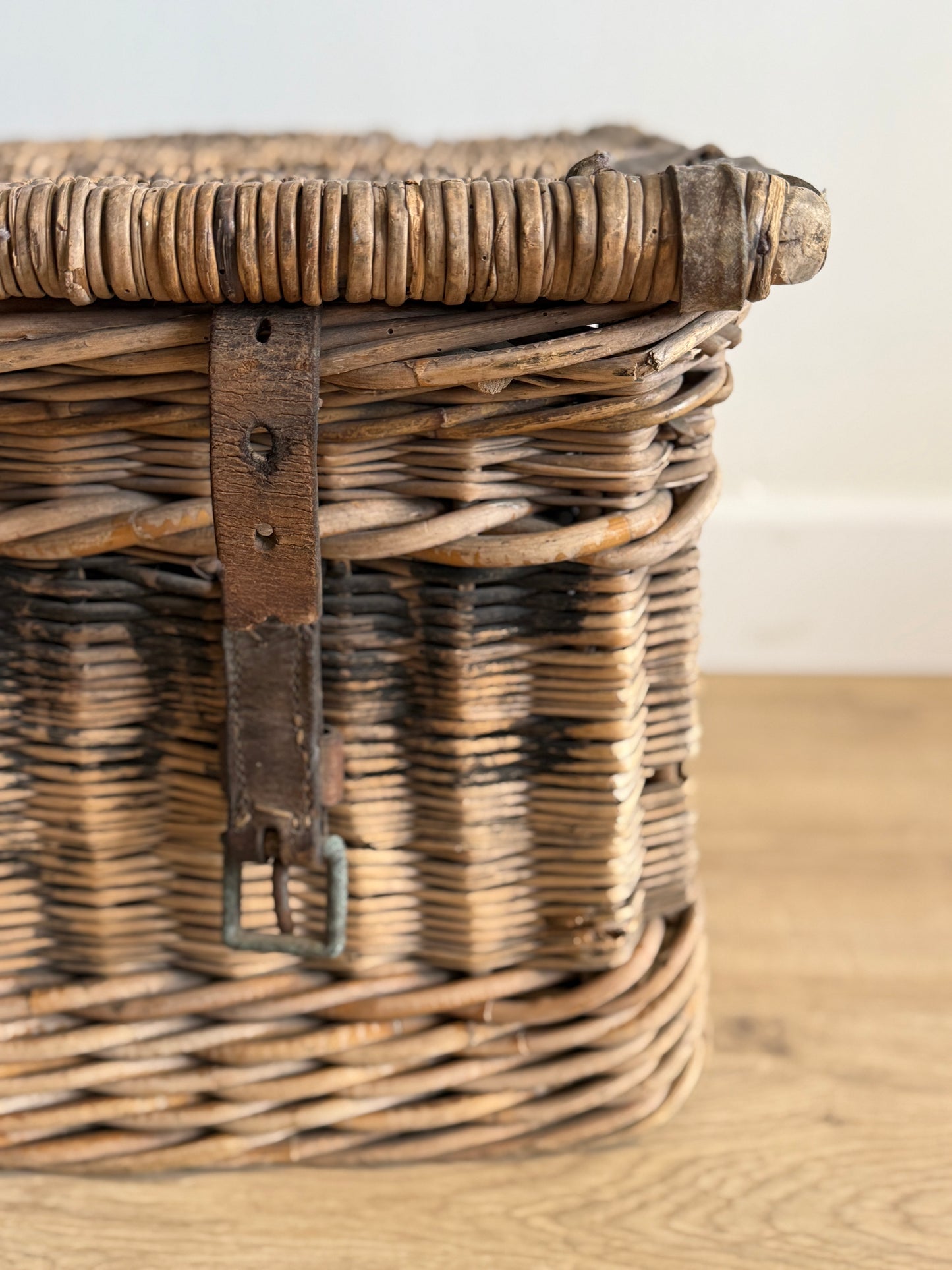 Antique English Woven Trunk