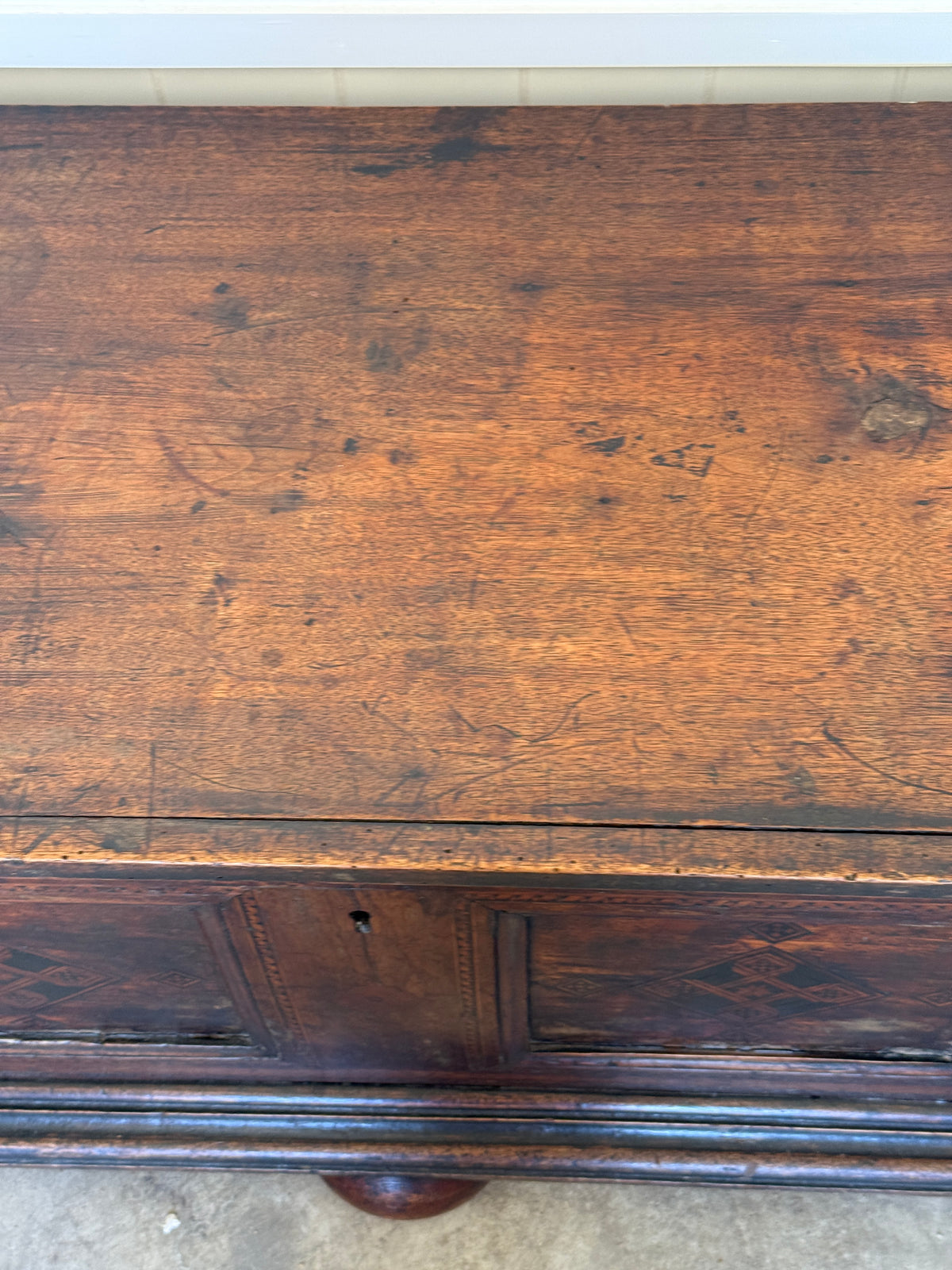 Long 17th Century Italian Walnut Chest