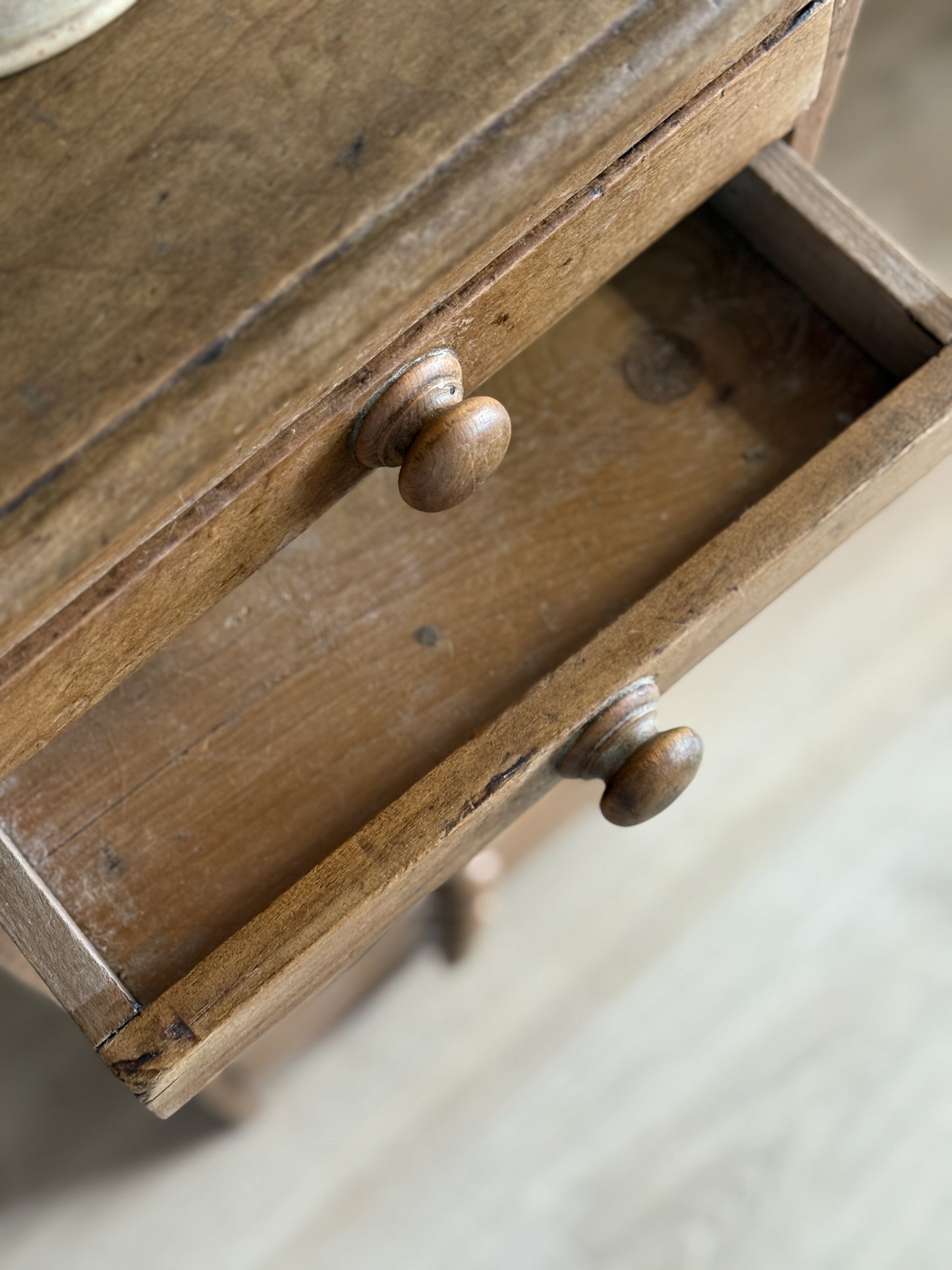 Antique English Bank of Drawers