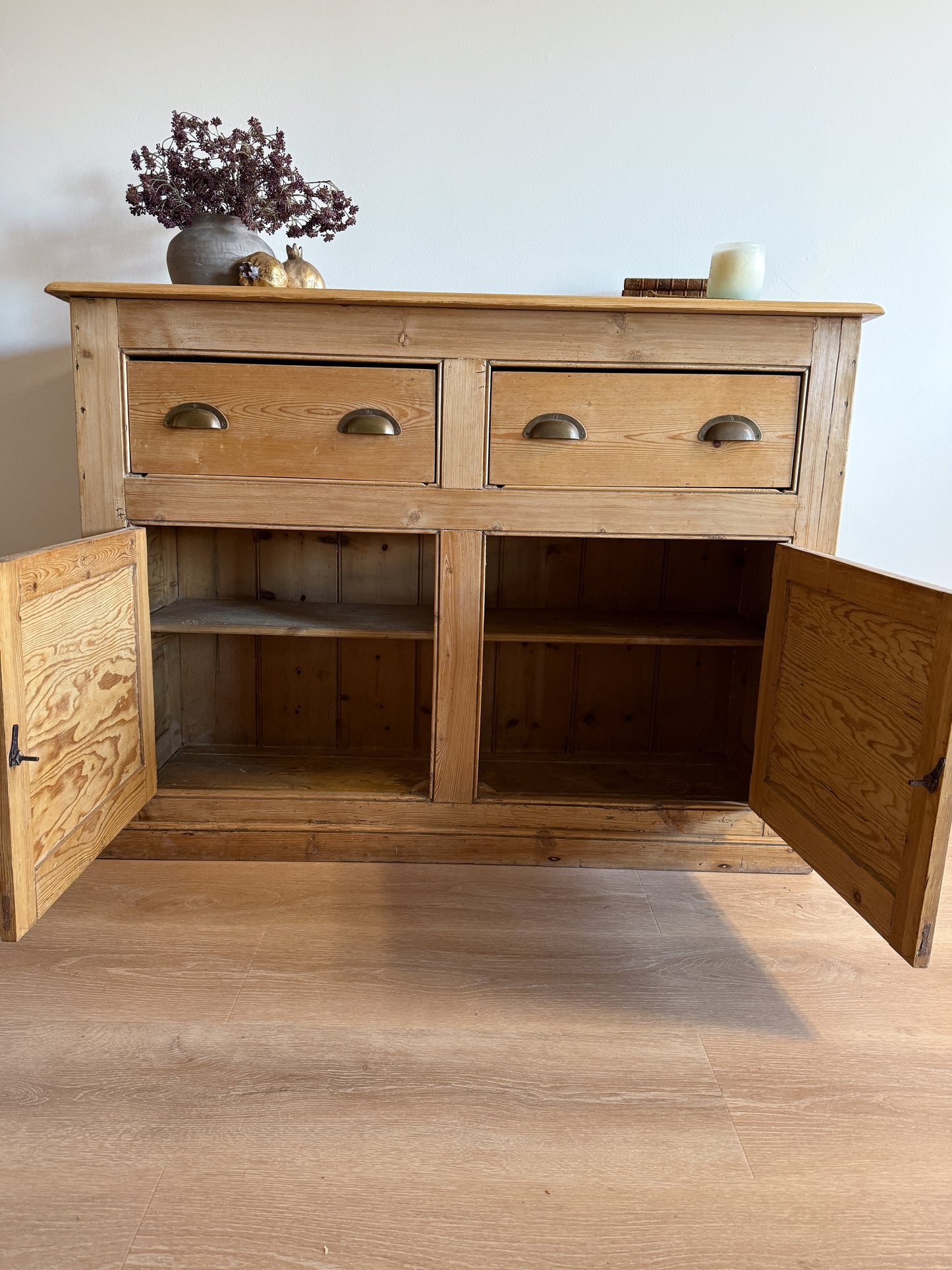 Antique English Pine Sideboard