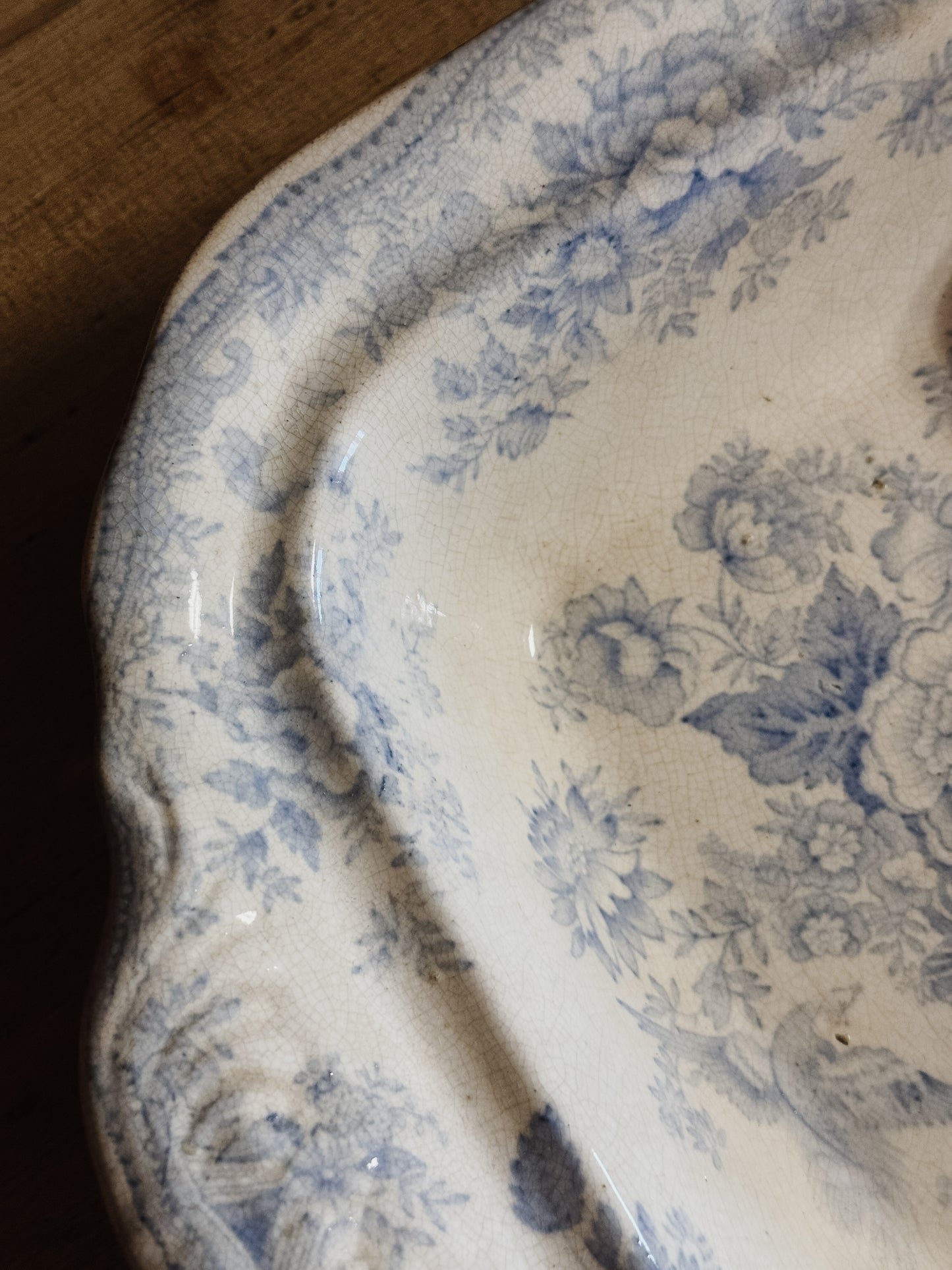 Antique English Asiatic Peasant Lidded Dish