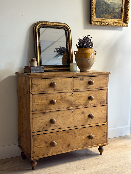 Antique English Pine Dresser/Chest of Drawers