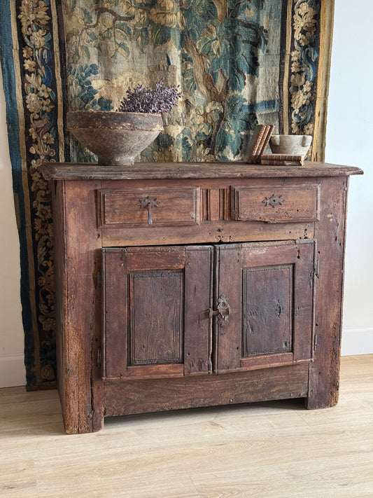 17th Century French Chestnut Sideboard with Leather Pulls