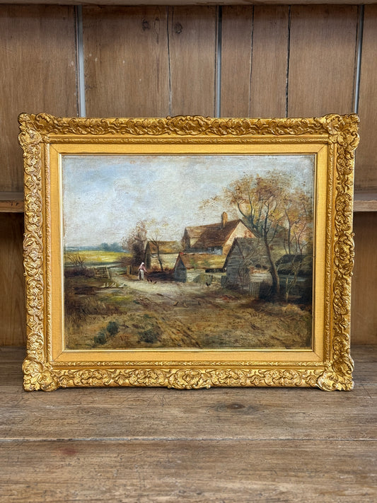 Original Antique European Oil Painting, Annabel McKilligan 1920