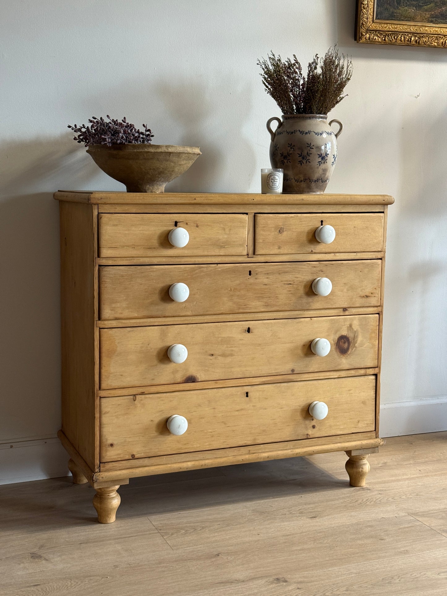 Antique English Pine Dresser/Chest of Drawers