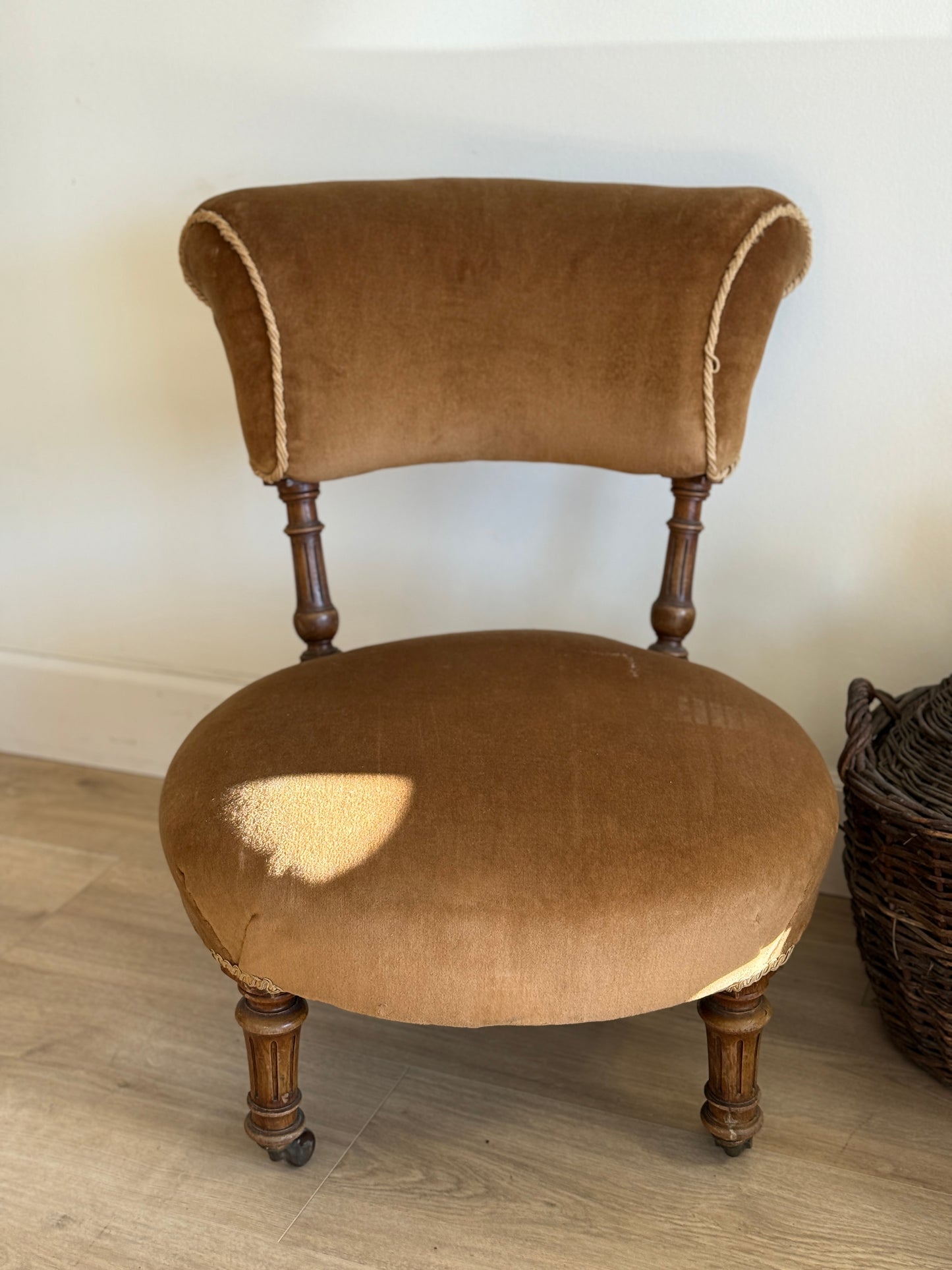 Pair of Victorian English Walnut Chairs